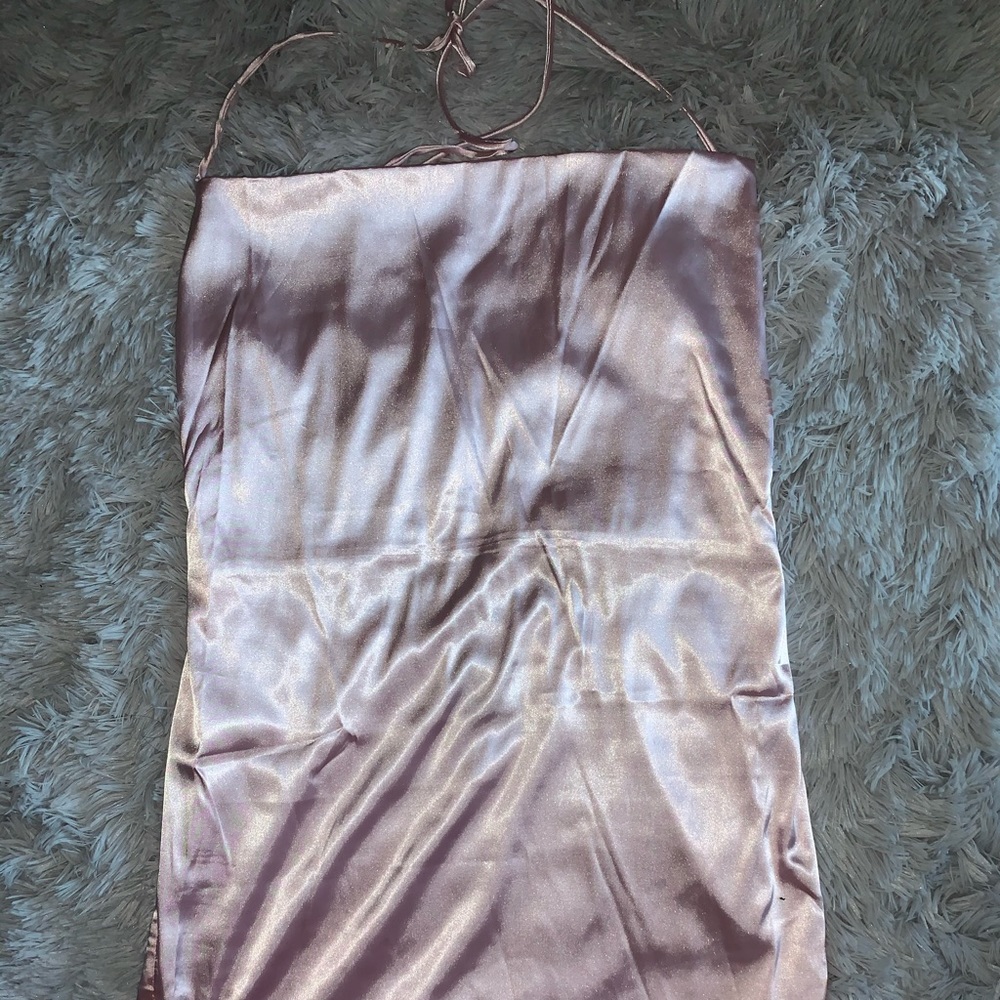 SATIN BABY PINK DRESS